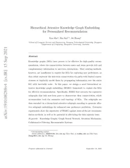 Hierarchical Attentive Knowledge Graph Embedding for Personalized
  Recommendation