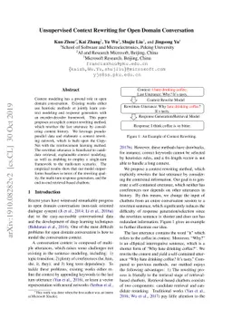 Unsupervised Context Rewriting for Open Domain Conversation