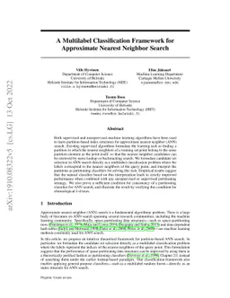 A Multilabel Classification Framework for Approximate Nearest Neighbor
  Search