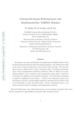Center-Outward R-Estimation for Semiparametric VARMA Models