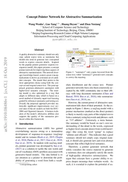 Concept Pointer Network for Abstractive Summarization