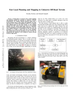 Fast Local Planning and Mapping in Unknown Off-Road Terrain