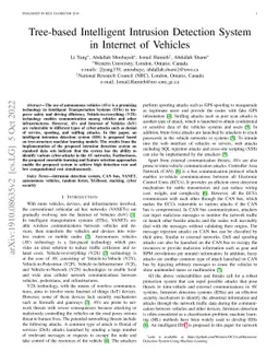 Tree-based Intelligent Intrusion Detection System in Internet of
  Vehicles