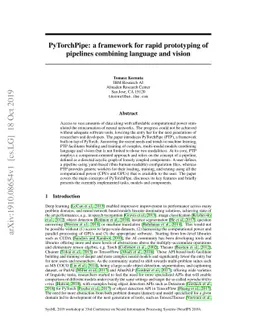 PyTorchPipe: a framework for rapid prototyping of pipelines combining
  language and vision