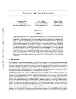 Temporal Network Sampling