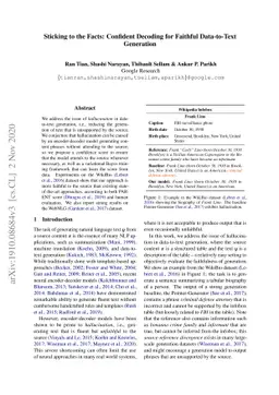 Sticking to the Facts: Confident Decoding for Faithful Data-to-Text
  Generation