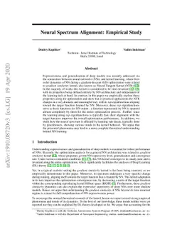 Neural Spectrum Alignment: Empirical Study