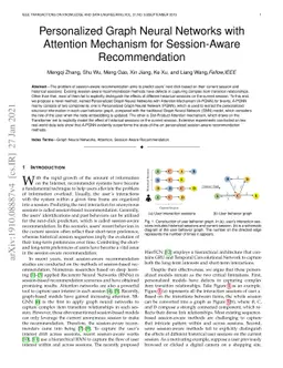 Personalized Graph Neural Networks with Attention Mechanism for
  Session-Aware Recommendation