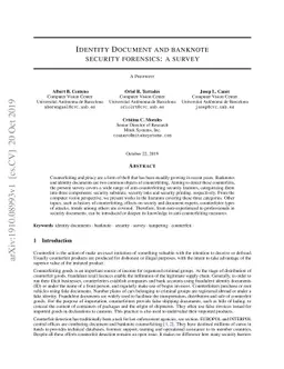 Identity Document and banknote security forensics: a survey