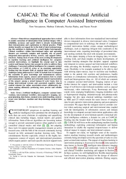 CAI4CAI: The Rise of Contextual Artificial Intelligence in Computer
  Assisted Interventions