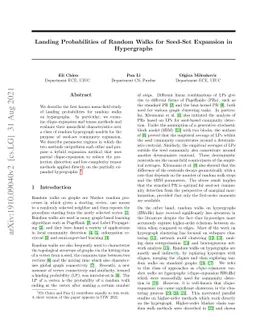 Landing Probabilities of Random Walks for Seed-Set Expansion in
  Hypergraphs