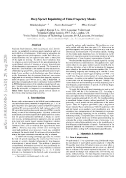 Deep speech inpainting of time-frequency masks