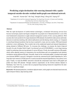 Predicting origin-destination ride-sourcing demand with a
  spatio-temporal encoder-decoder residual multi-graph convolutional network