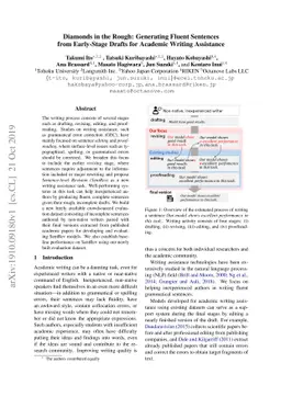 Diamonds in the Rough: Generating Fluent Sentences from Early-Stage
  Drafts for Academic Writing Assistance