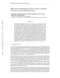 Decoupling Representation and Classifier for Long-Tailed Recognition