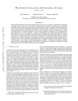 Recovering Localized Adversarial Attacks