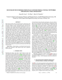 Multi-Band Multi-Resolution Fully Convolutional Neural Networks for
  Singing Voice Separation
