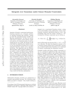 Integrals over Gaussians under Linear Domain Constraints