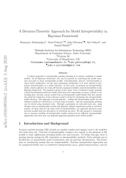 A Decision-Theoretic Approach for Model Interpretability in Bayesian
  Framework