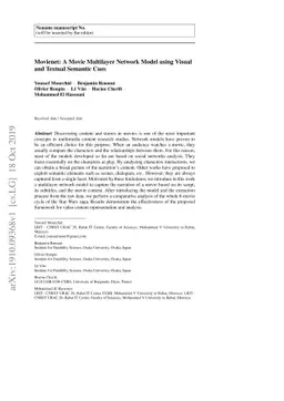 Movienet: A Movie Multilayer Network Model using Visual and Textual
  Semantic Cues