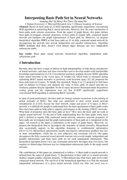 Interpreting Basis Path Set in Neural Networks