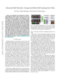 Adversarial Skill Networks: Unsupervised Robot Skill Learning from Video