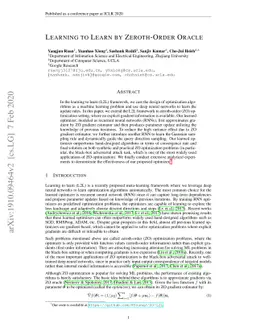 Learning to Learn by Zeroth-Order Oracle