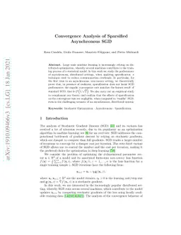 Sparsification as a Remedy for Staleness in Distributed Asynchronous SGD