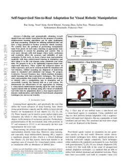 Self-Supervised Sim-to-Real Adaptation for Visual Robotic Manipulation
