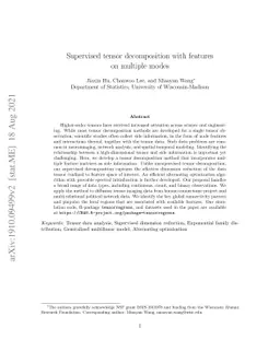 Supervised tensor decomposition with features on multiple modes