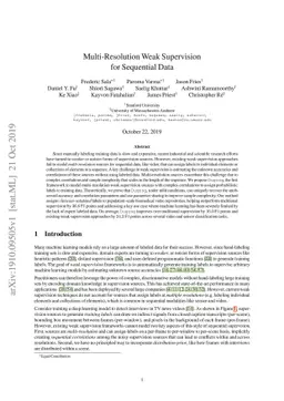 Multi-Resolution Weak Supervision for Sequential Data