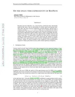 On the space-time expressivity of ResNets