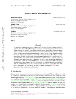 Volterra Neural Networks (VNNs)