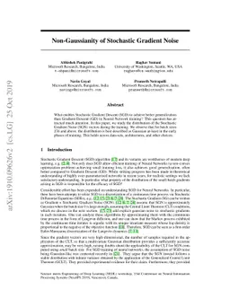 Non-Gaussianity of Stochastic Gradient Noise