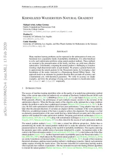 Kernelized Wasserstein Natural Gradient