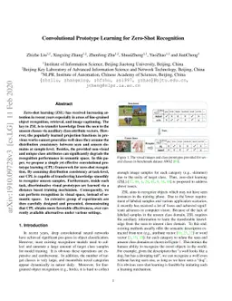 Convolutional Prototype Learning for Zero-Shot Recognition