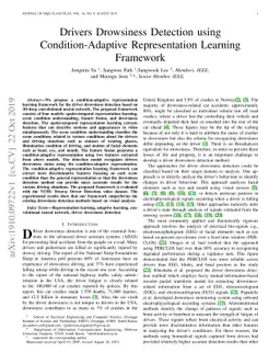 Drivers Drowsiness Detection using Condition-Adaptive Representation
  Learning Framework