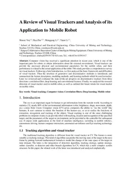 A Review of Visual Trackers and Analysis of its Application to Mobile
  Robot
