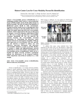 Hetero-Center Loss for Cross-Modality Person Re-Identification