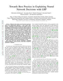 Towards Best Practice in Explaining Neural Network Decisions with LRP