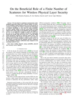 On the Beneficial Role of a Finite Number of Scatterers for Wireless
  Physical Layer Security