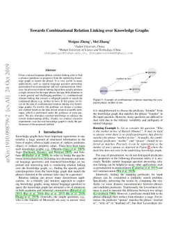 Towards Combinational Relation Linking over Knowledge Graphs