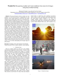 WeatherNet: Recognising weather and visual conditions from street-level
  images using deep residual learning