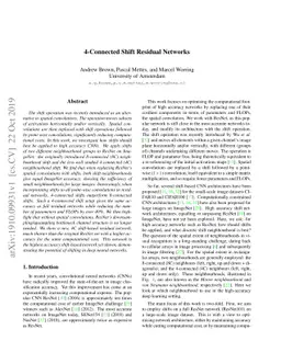 4-Connected Shift Residual Networks
