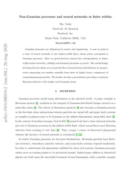 Non-Gaussian processes and neural networks at finite widths