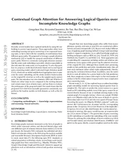 Contextual Graph Attention for Answering Logical Queries over Incomplete
  Knowledge Graphs