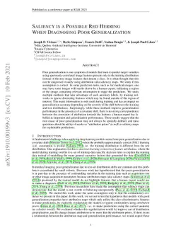 Saliency is a Possible Red Herring When Diagnosing Poor Generalization