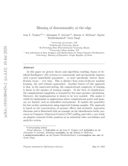 Blessing of dimensionality at the edge