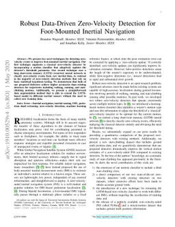 Robust Data-Driven Zero-Velocity Detection for Foot-Mounted Inertial
  Navigation
