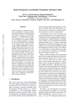 Better Document-Level Machine Translation with Bayes' Rule